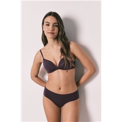 Sujetador triangular relleno encaje morado CHARMING