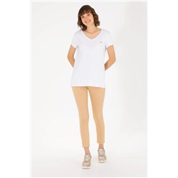 Kadın Beyaz V - Yaka Basic Tişört