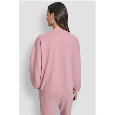 EXPLODED RHINESTONE VARISTY LOGO PULLOVER