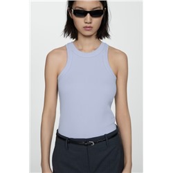 Top canalé algodón