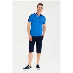 Erkek Saks Polo Yaka Tişört