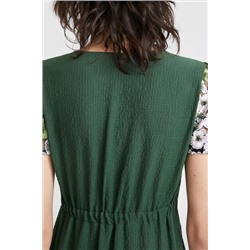 Vestido mangas bordadas