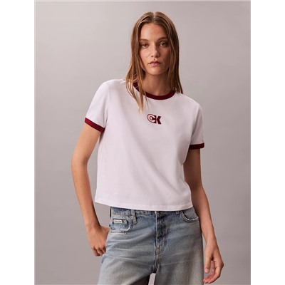 Monogram Logo Slim Ringer T-Shirt