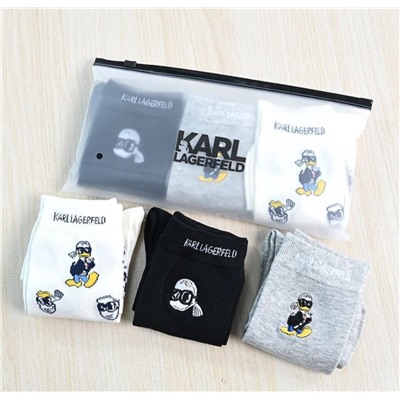 Набор носков средней высоты из хлопка (3 шт) KARL LAGERFEL*D