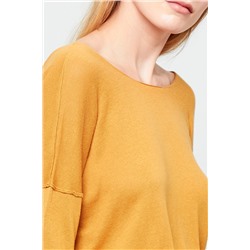 Кружевная горчичная футболка