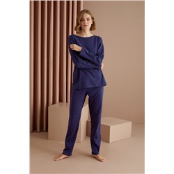 Siyah İnci Pamuklu Likralı Pijama Takım 22263290