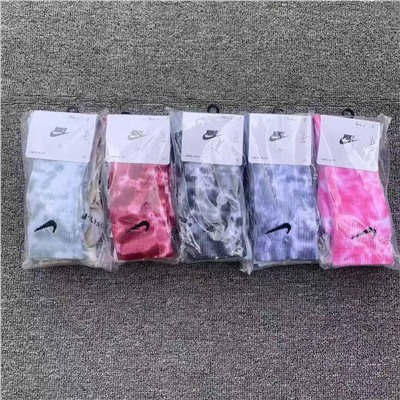 Носки с махрой в расцветке тай-дай  NIK*E