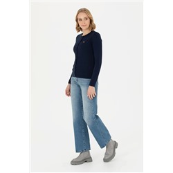 Kadın Lacivert Basic Triko Hırka