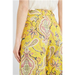 Pantalón culotte cropped paisley
