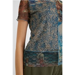 Camiseta slim tul paisajes