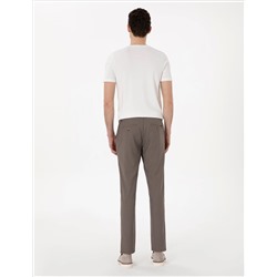 Vizon Slim Fit Beli Lastikli Kanvas Pantolon