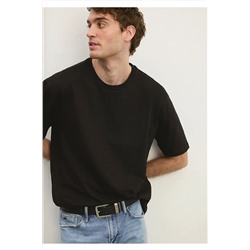 Mavi Stretch Siyah Basic Tişört Loose Fit / Bol Rahat Kesim 0610136-900