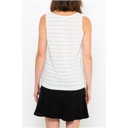 Camiseta de tirantes de lino Blanco roto