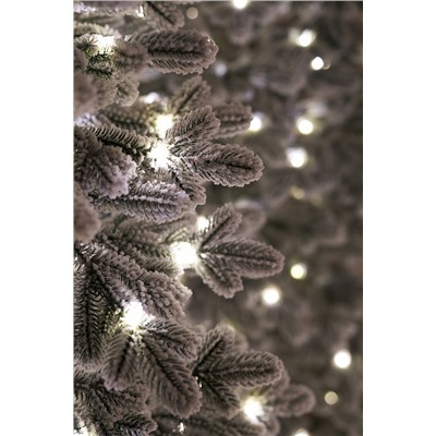 Ель искусственная заснеженная с лампочками Королева Тянь Шаня 1,8 м