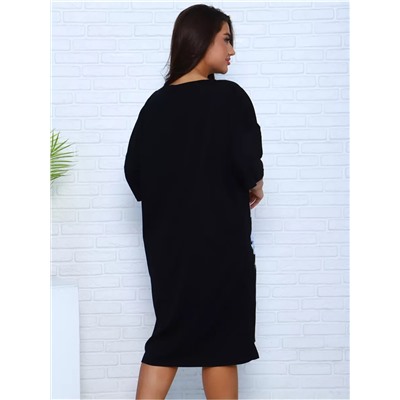 Удлиненная футболка хлопок с принтом Арт. 1092