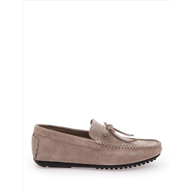 Bej Kauçuk Taban %100 Deri Loafer Ayakkabı