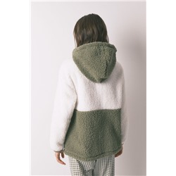 Bata midi borreguito block verde