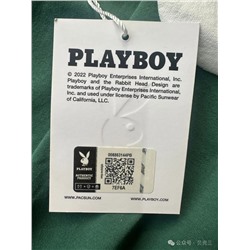 Свободная мужская футболка с круглым вырезом и крупным принтом на спине Playbo*y