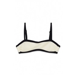 Top bikini horizontal color block B&W