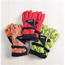 Зимние холодостойкие стеганые бархатные нескользящие теплые ветрозащитные перчатки