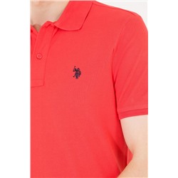 Erkek Kırmızı Basic Polo Yaka Tişört