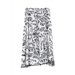 Falda midi Blanco y negro