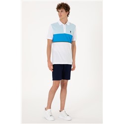 Erkek Regular Fit Polo Yaka Turkuaz Tişört