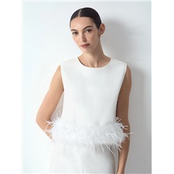 Топ с перьями, B3176/whiteswan