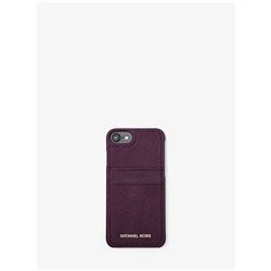 MICHAEL MICHAEL KORS Saffiano Leather Phone Case For iPhone7/8