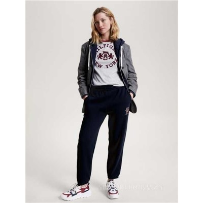 Теплые женские спортивные штаны на флисовой изнанке ТОММИ ХИЛФИГЕ*Р