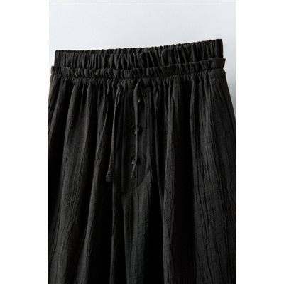 FLOWING TEXTURED TROUSERS