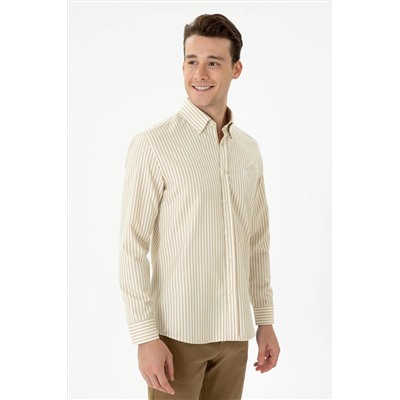 Erkek Taş Uzun Kollu Gömlek