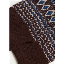 Kurze Herren-Baumwollsocken mit Muster