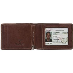 Brand: Tony Perotti Mens RFID Blocking Bifold MONEY CLIP Credit Card Wallet with ID Italian Leather