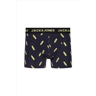 Jack & Jones 3'lü Desenli Boxer Paketi