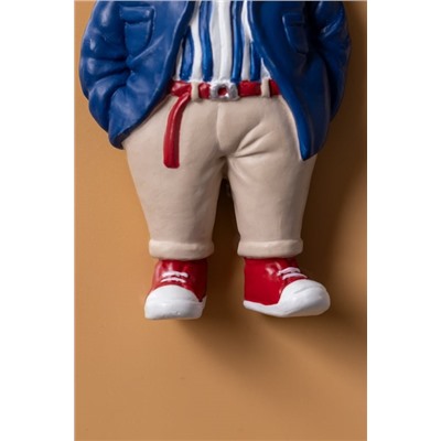 Simon Bear Magnet - Lacivert/Bej - 4x8 cm