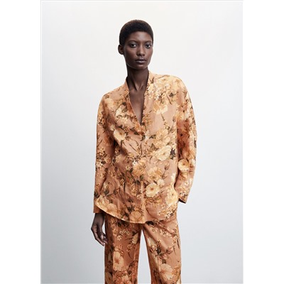 Blusa lino flores
