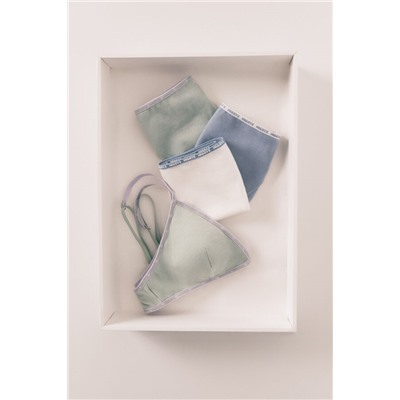 Pack 3 bragas clásicas algodón verde azul blanco