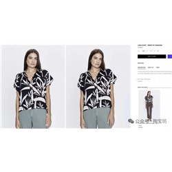 Свободная рубашка с коротким рукавом  Экспорт в США