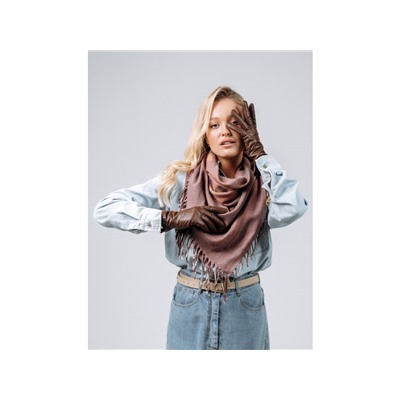 Платок Lanotti двухсторонний Сердце природы бордовый /№62