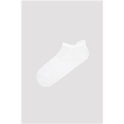 Penti Back Tab Microfiber Beyaz 3lü Patik Çorap