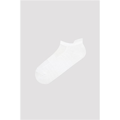 Penti Back Tab Microfiber Beyaz 3lü Patik Çorap