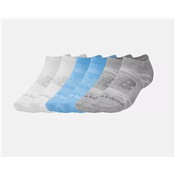 Flat Knit No Show Socks 6 Pack