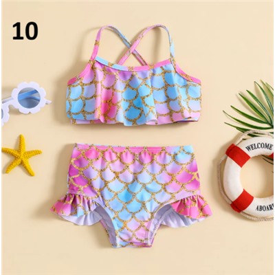 Купальник для девочек. 10 разных моделей (80-130)