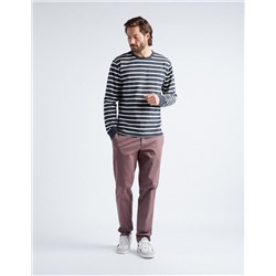 Slim Fit Twill Trousers, Men, Light Brown