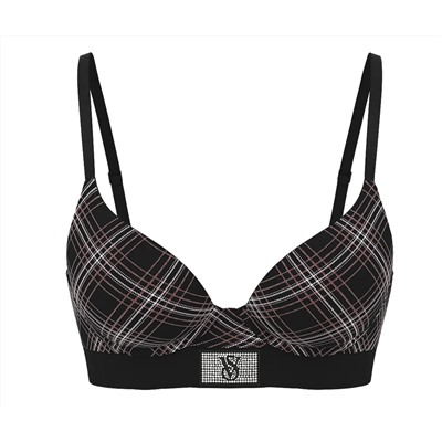 The T-Shirt Shine Patch Velvet Lightly Lined Demi Bra