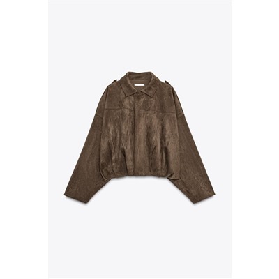 CHAQUETA BOMBER EFECTO ANTE