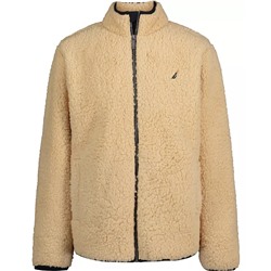 NAUTICA Big Boys Sherpa Fleece Mock Neck Zip-Up Jacke