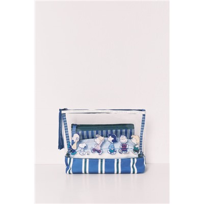 Pack 3 neceseres Snoopy rayas