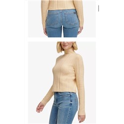 CALVIN KLEI*N - женский тёплый свитер с горлом, укороченый